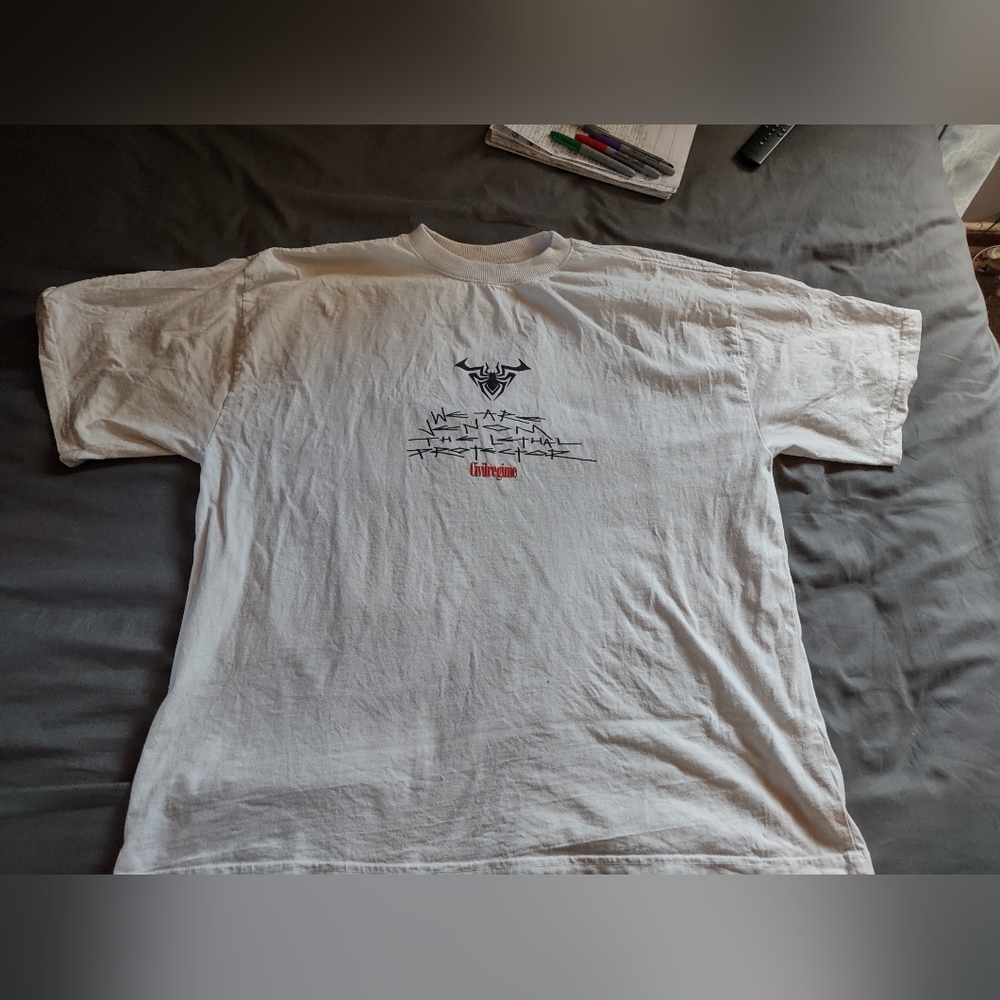 Vintage Marvel Civil Regime Venom White Graphic T-Shirt/Men's Size XLarge